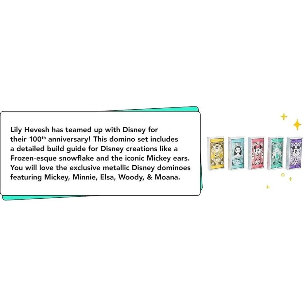 Spin Master Disney 100th Anniversary H5 Domino Creations 200pc Set - Lily Hevesh